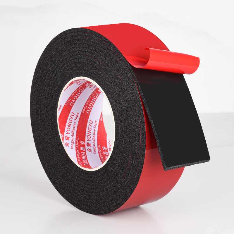 Xfasten Woodworking Double Sided Tape - Película roja, cinta adhesiva negra de