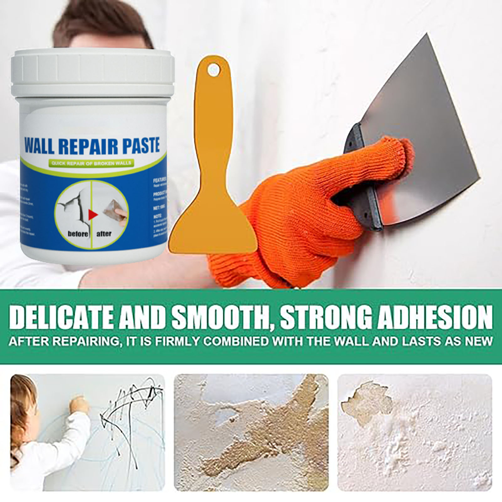 Woodworking Shop - Kit de Reparación de Paredes, Crema