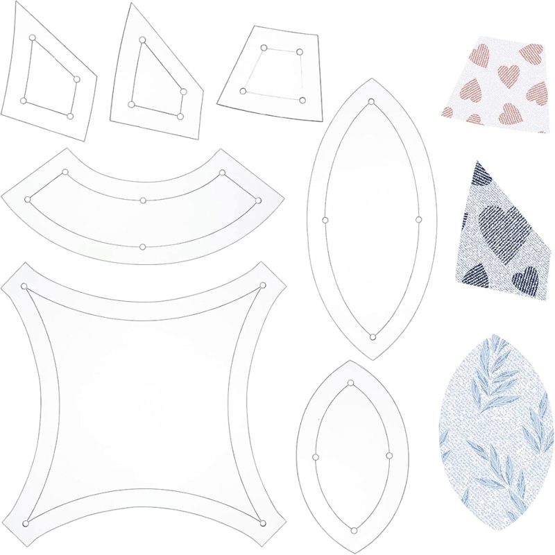 Woodworking Templates - Plantillas acolchadas de acrílico transparente para