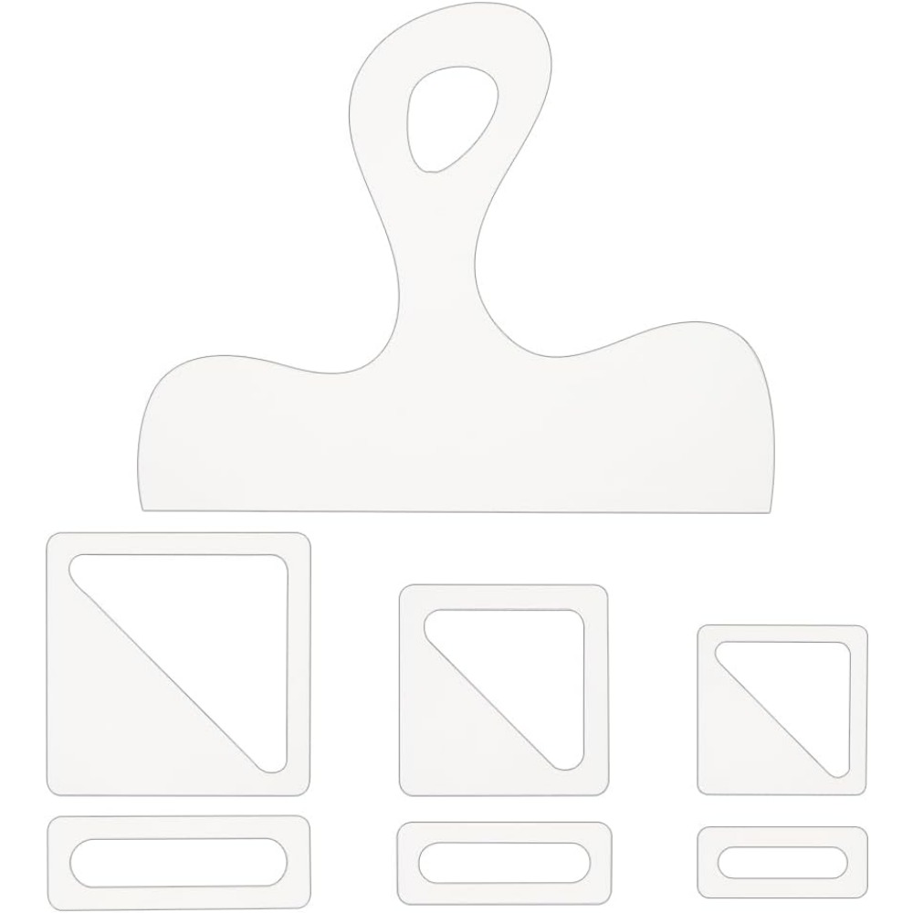 Woodworking Templates - Plantilla de charcutería con mango acrílico,