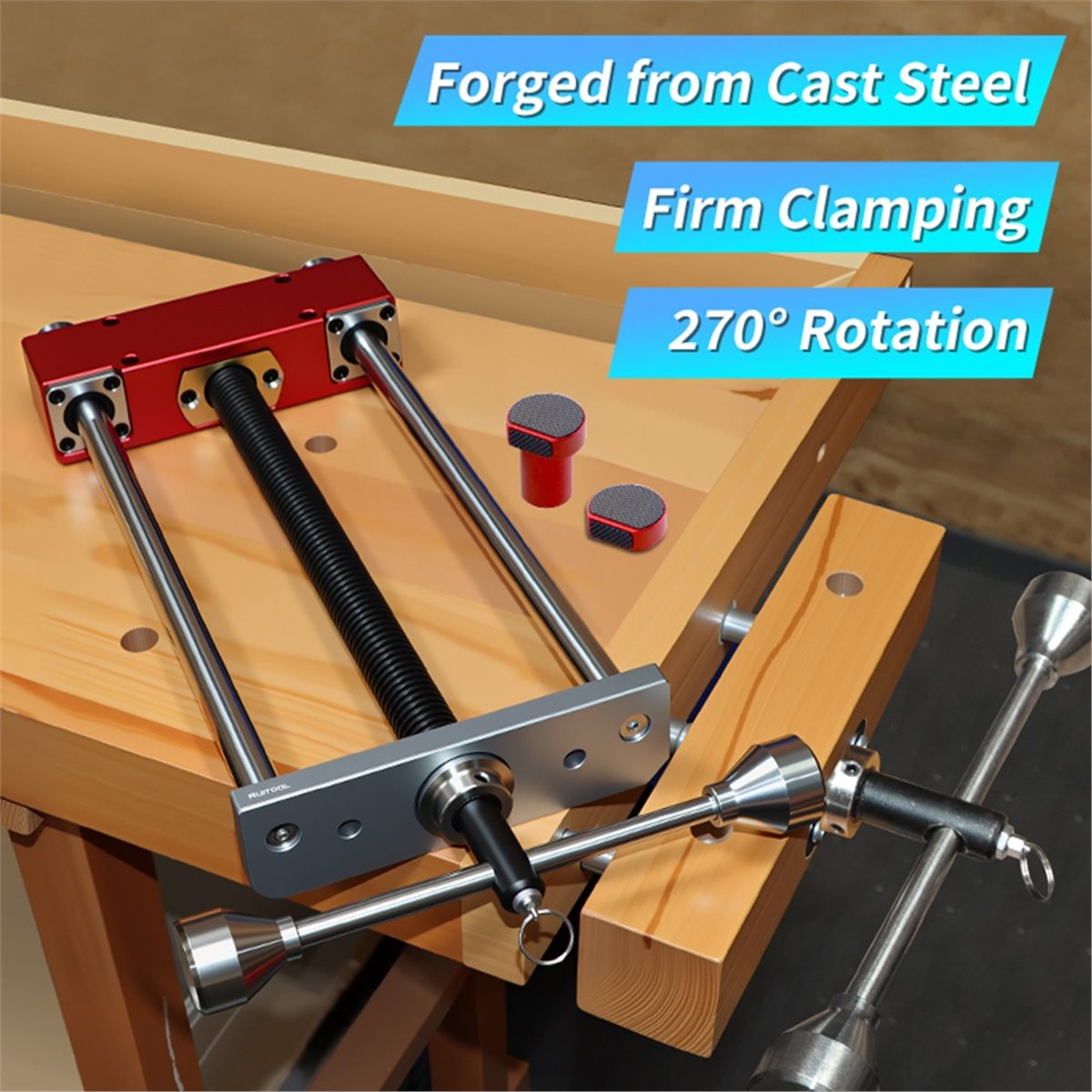 Woodworking Front Vise - Juego de 4 abrazaderas de banco