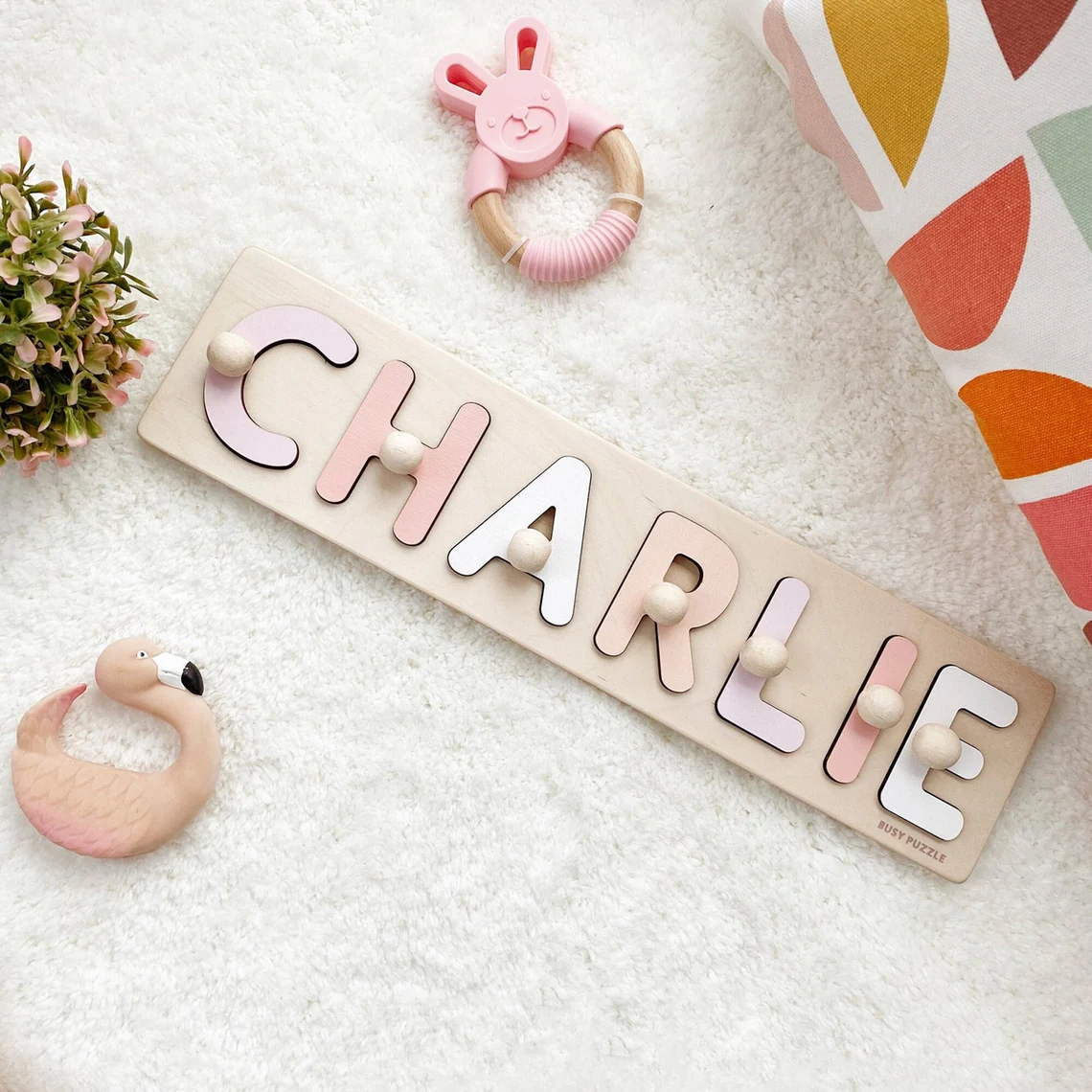 Woodworking For Beginners - Rompecabezas con nombre personalizado con clavijas