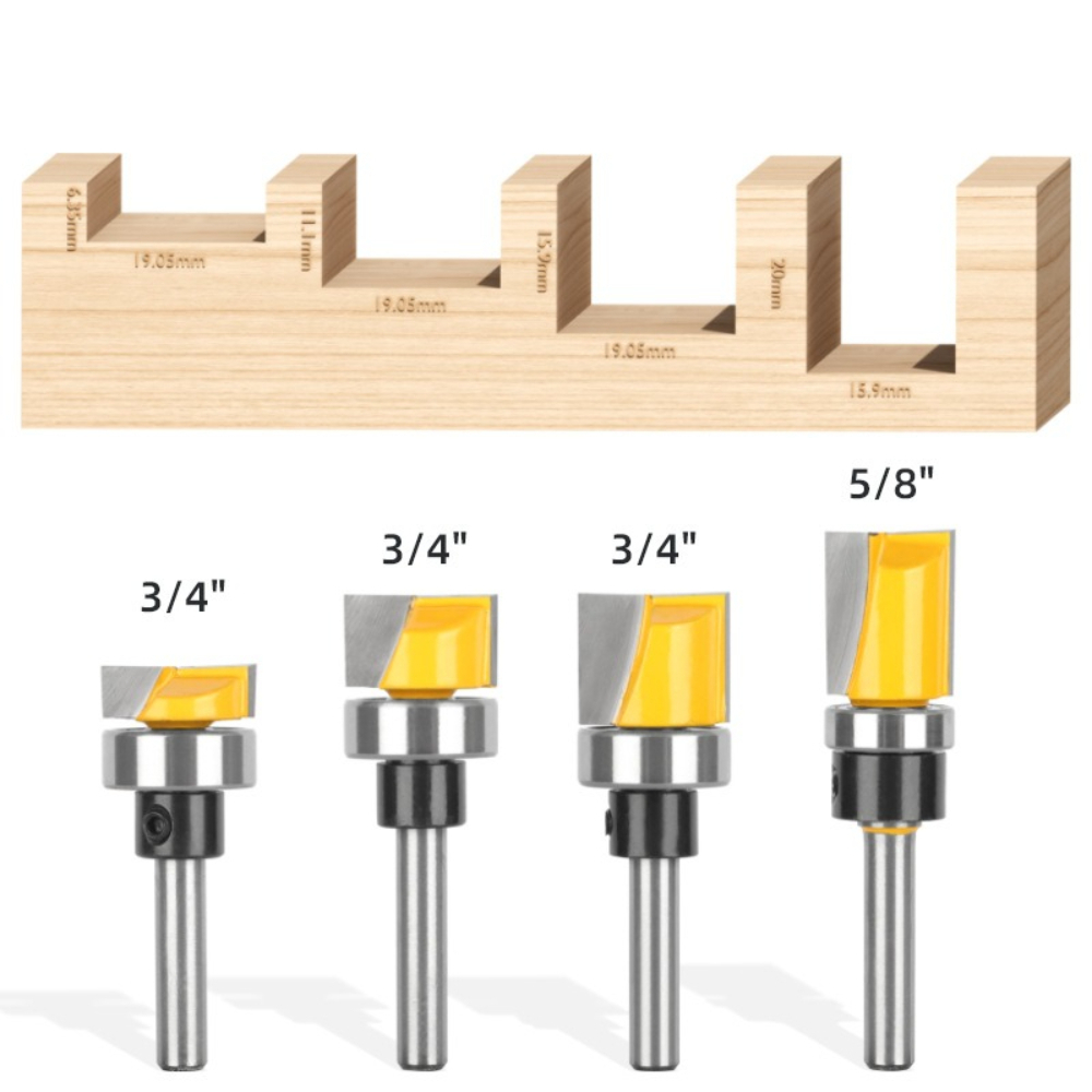 Fresa de enrasar con vástago d - Woodworking Templates reseña y precio