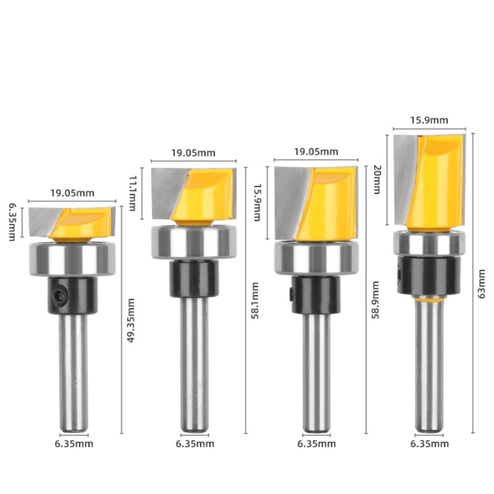 Fresa de enrasar con vástago d - Woodworking Templates reseña y precio
